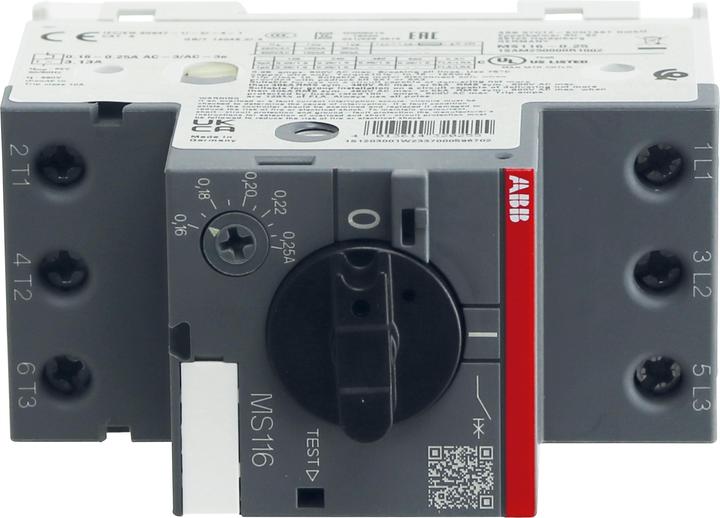 Image du produit ABB Disjoncteur moteur MS116 - 0,25