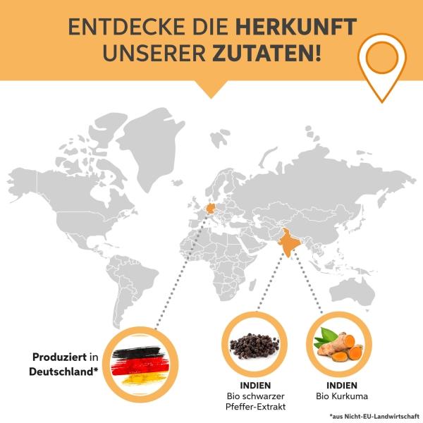 Produktbild Eltabia Bio Kurkuma Piperin Kapseln 100 (100 Stück, Kapseln)