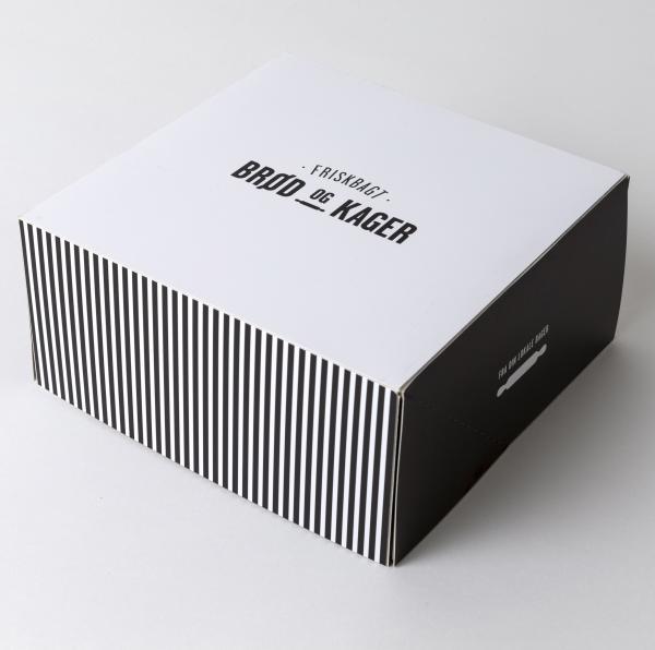 Produktbild Øvrige Kageaeske m/låg 230x230x80mm Friskbag brød og kager 225stk - (225 stk.)