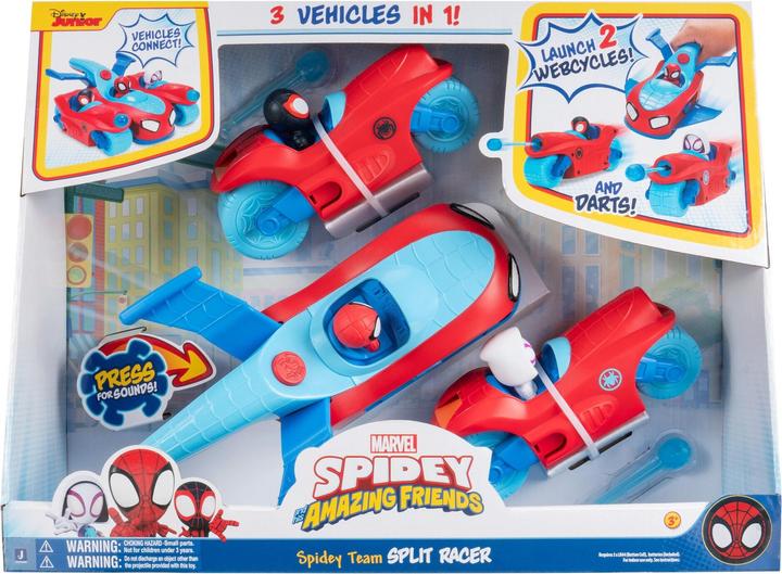 Spiderman Spidey 3-in-1 Fahrzeug Jet + 2 Motorräder