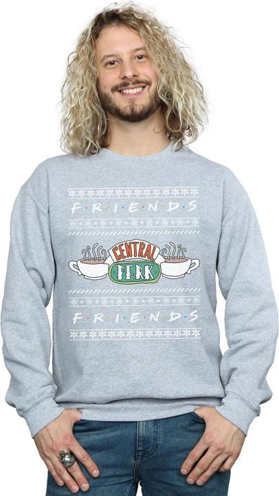Actual product image Friends Mens Fair Isle Central Perk Sweatshirt (L)