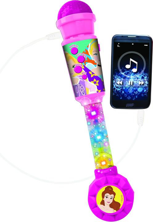 Lexibook Principessa Disney, Microfono luminoso per bambini, Giocattolo musicale, L incorporata.