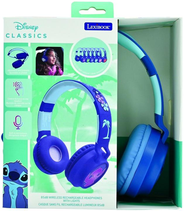 Image du produit Lexibook Casque rechargeable Stitch avec lumières (HPBT015D)
