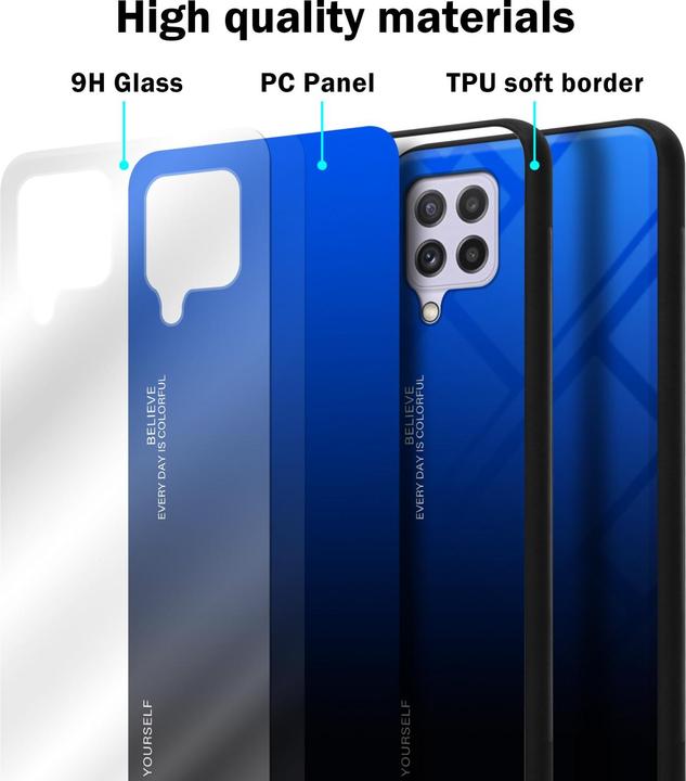 Image du produit Cadorabo TPU 2 couleurs Housse en verre (Samsung Galaxy M22, Samsung Galaxy A22, Samsung Galaxy A32)