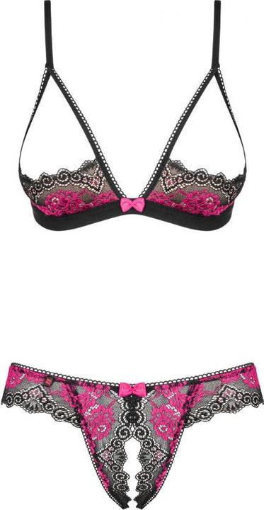 Obsessive Tulia Sujetador Y Tanga Con Aberturas Xs/S (XS)