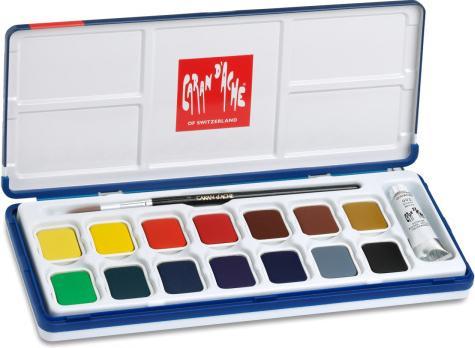 Immagine prodotto Caran d'Ache Gouache Studio Tabletten Metallschachtel (Multicolore, Verde, Verde lime)
