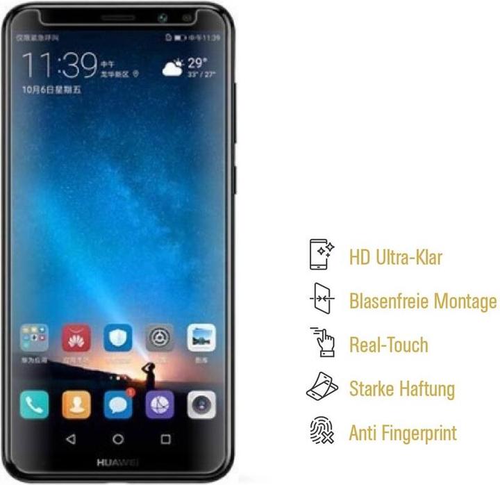 Actual product image Protectorking 4x Premium screen protector 3D CLEAR (4 Piece, Mate 10 Lite)