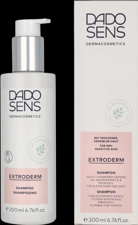 Actual product image Dado Sens EXTRODERM Shampoo - Dry & sensitive scalp (200 ml, Liquid shampoo)