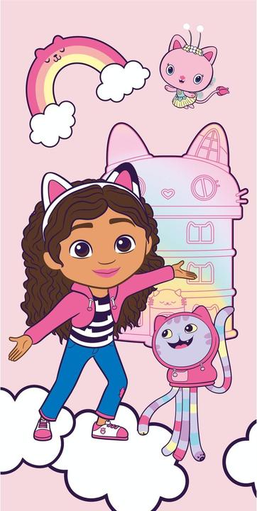 Tinisu Gabby's Dollhouse Dollhouse Towel Cotton Beach Towel 70x140cm (70 x 140 cm)