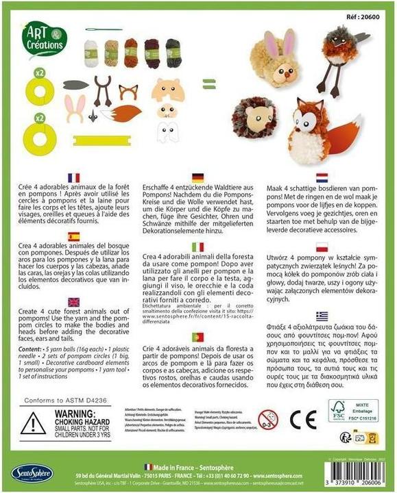 Produktbild Sentosphere Bastelset Pompon Tiere