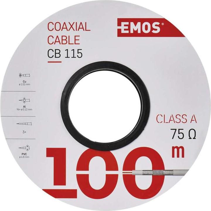 Immagine prodotto Emos Cavo coassiale CB115, 100m (Cavi antenna)