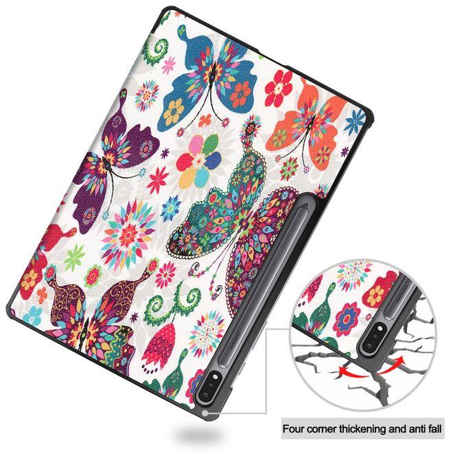 Actual product image MU Style Triple folding cover with pattern (Galaxy Tab S7+)