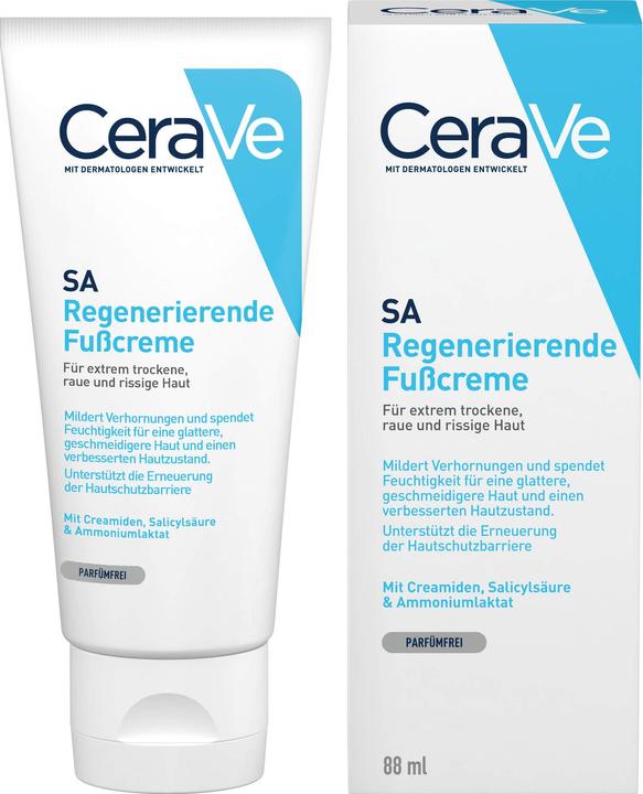 CeraVe SA Regenerierende Fusscreme (Fusscrème & Fussgel, 88 ml)