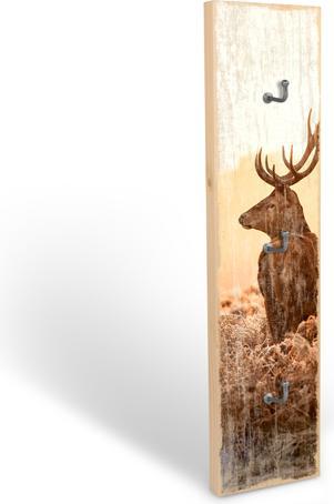 Produktbild Trenddeko Majestätischer Hirsch + 3 Haken (10 x 40 cm)