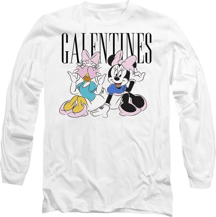 Actual product image Disney Unisex Adult Galentines Minnie Mouse Valentine's Day T-Shirt (L)