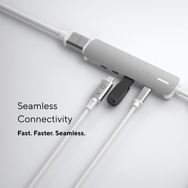 Actual product image LINQ Connects 5in1 PRO USB-C Multiport Hub 140W (USB-C, 5 Ports)