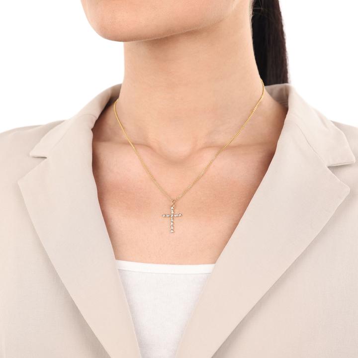 Produktbild Amor Anhänger für Damen, 925 Sterling Silber, Zirkonia synth. | Kreuz (Silber 925)