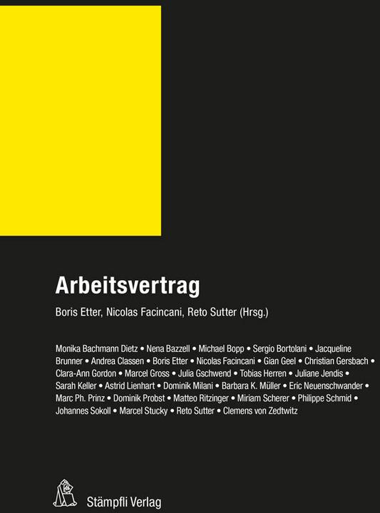 Immagine prodotto Arbeitsvertrag (Tedesco, Boris Etter, Nicolas Facincani, Reto Sutter, 2021)