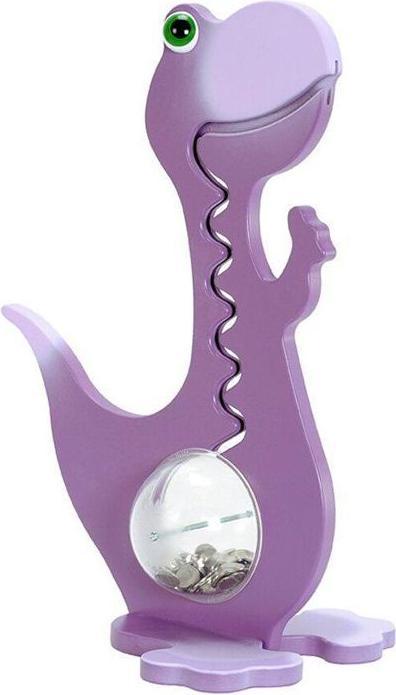Actual product image Big Belly Bank BellyBank Dino Violet