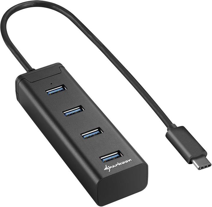 Sharkoon Type C Alu Hub (USB-C, 4 Ports)
