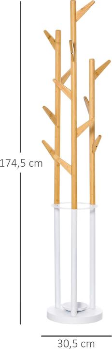 Immagine prodotto Homcom Appendiabiti con 13 ganci, portaombrelli moderno