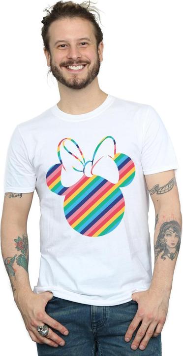 Actual product image Disney Mens Minnie Mouse Rainbow Face T-Shirt (3XL)