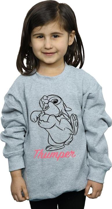 Actual product image Disney Girls Bambi Thumper Line Drawing Sweatshirt (104)