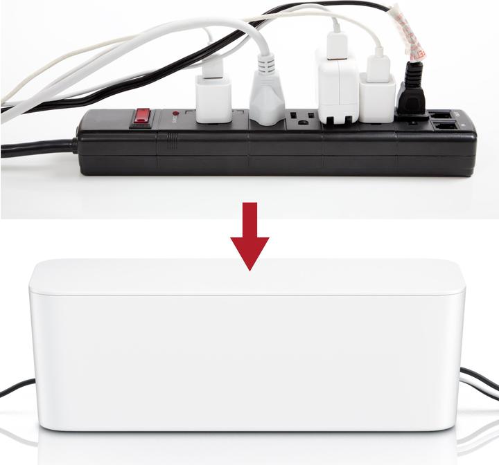 Immagine prodotto Bearware Set di box per cavi, 2 dimensioni, plastica, piedini in gomma, gestione dei cavi, per ciabatte, box