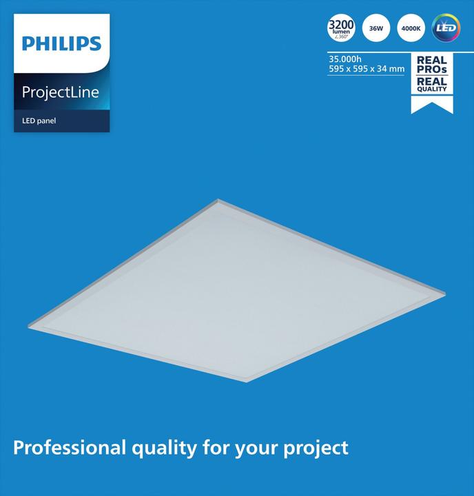 Actual product image Philips ProjectLine Panel 36W 6060 40K NOC (3200 lm)