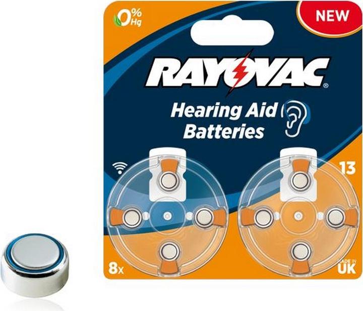Actual product image Rayovac hearing aid battery 13 (8 pcs., PR48, 310 mAh)