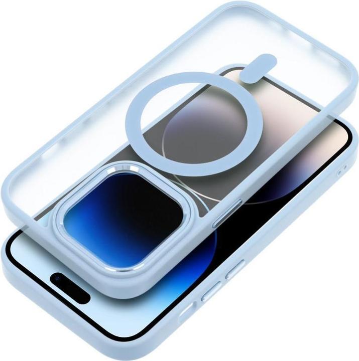 Actual product image OEM Back panel cover MATTE MAG COVER case compatible with MagSafe for IPHONE 15 Pro blue (Apple iPhone 15 Pro)