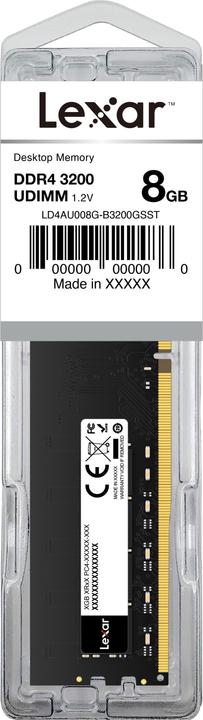 Image du produit Lexar Module DDR4 8 Go (1 x 8GB, 3200 MHz, RAM DDR4, DIMM)