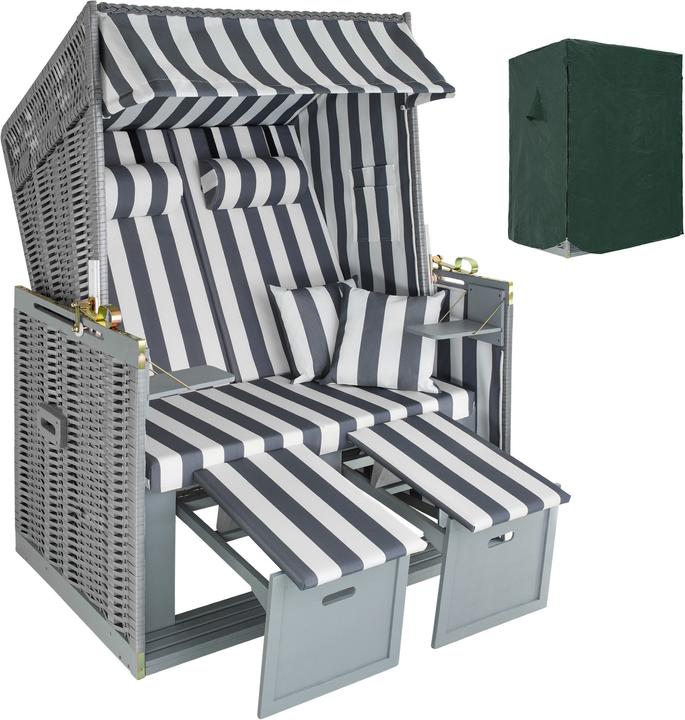 Actual product image tectake Beach chair incl. protective cover
