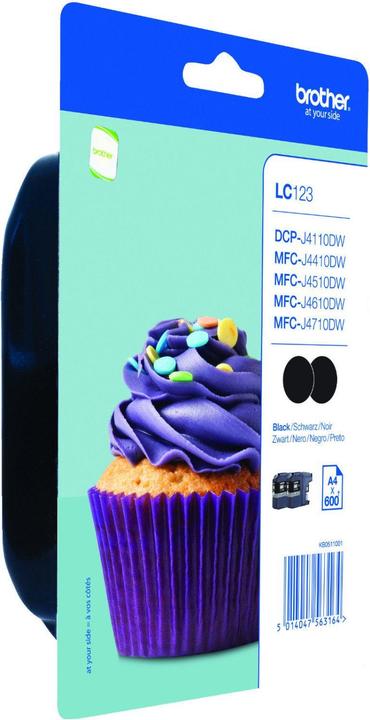 Actual product image Brother LC-123 BK Doppelpack (FC)