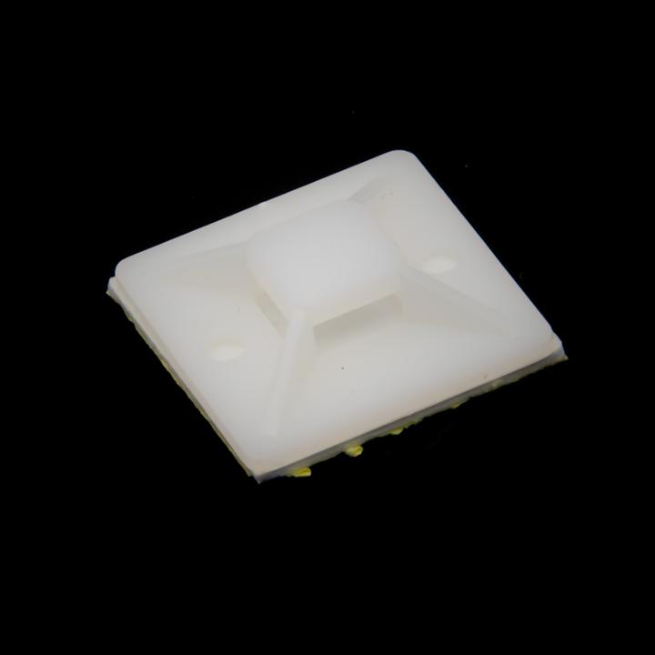 Image du produit Purecrea 30x30mm Socle de serre-câbles blanc autocollant (Boucles de fixation, 30 mm, 1 pcs)