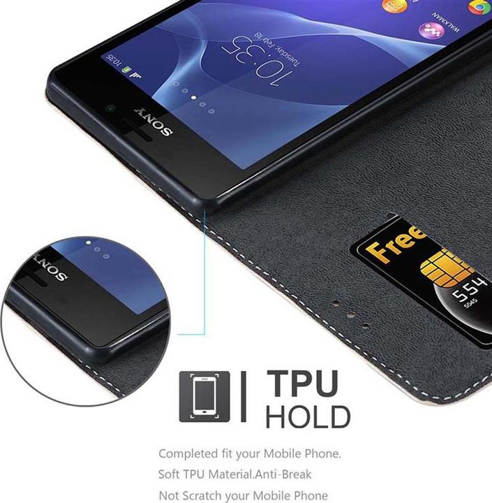 Productafbeelding Cadorabo Boek X Portemonnee Hoesje (Xperia M2, Xperia M2 Aqua)