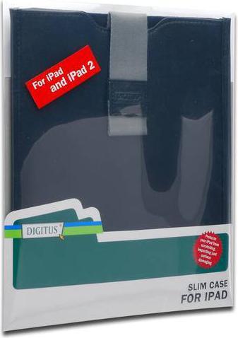 Produktbild Digitus Slim Ledertasche fuer iPad iPad2 iPad3 schwarz mit Gurtband und Klettverschluss (iPad 2010 (1.Gen), iPad 2011 (2. Gen))