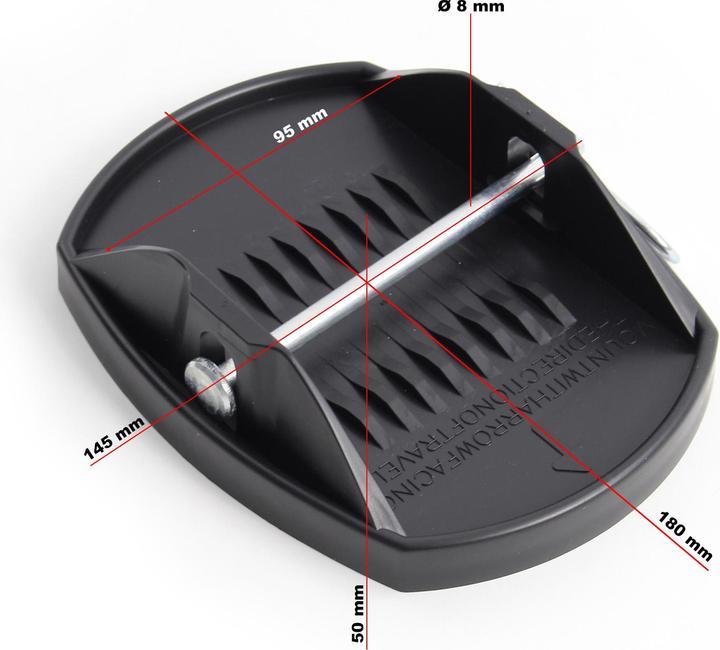 Actual product image XPOtool 4x Caravan Jack Pads 180x145mm with Metal Pins Universal Trailer Motorhome Stabilise Feet