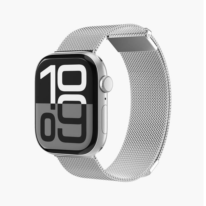 Actual product image Vonmählen Milanese Loop (42 mm, 44 mm, 45 mm, 49 mm, Stainless steel, Apple Watch Ultra, Apple Watch Series 1, Apple Watch Series 2, Apple Watch Series 3, Apple Watch Series 4, Apple Watch Series 5, Apple Watch Series 6, Apple Watch Series 7, Apple Watch Series 8, Apple Watch Series 9, Apple Watch SE, Apple Watch Ultra 2)