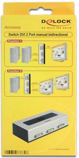 Actual product image Delock 2Port DVI Switchbox, Duallink 24+5