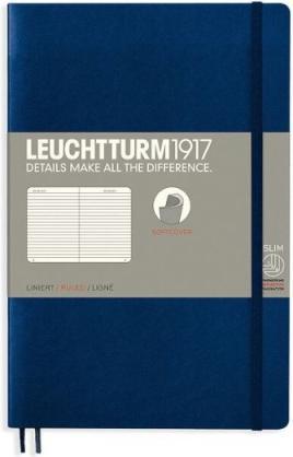Image du produit Leuchtturm1917 Carnet SOU. B6+ lig. marine (12,5 x 17,6 cm, À rayures, Couverture souple)