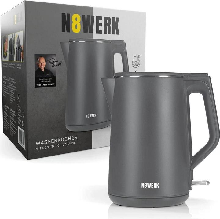 Produktbild N8werk Wasserkocher Cool-Touch 1.5 l, Schwarz (1.50 l)
