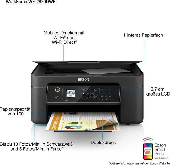 Immagine prodotto Epson WorkForce WF-2840DWF (Inchiostro, Colore)