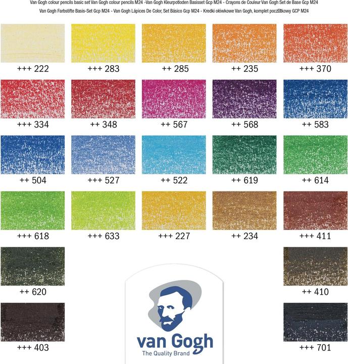 Actual product image Van Gogh Colored pencils Basic set of 24 (Multicoloured, 24 x)