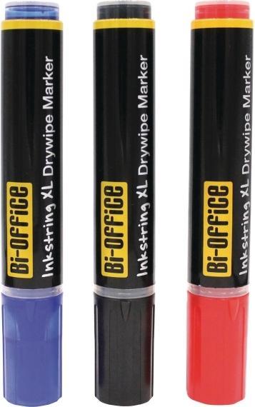 Immagine prodotto Bi-Office Marcatore per lavagna bianca Inkstring 3 pezzi (Blu, Nero, Rosso, 3 mm, 3 x)