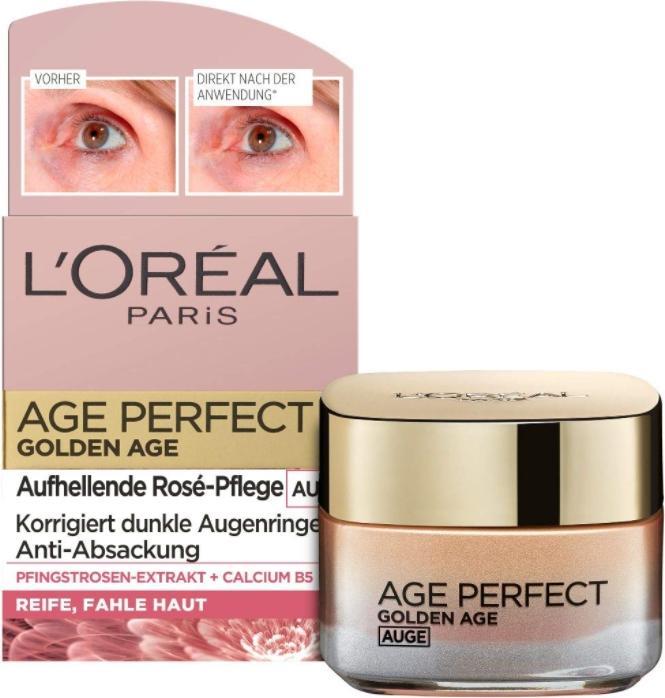 L'Oréal Paris L'Oréal, Augencreme mit Calcium B5 und Pfingstrosenextrakt, 15 ml (Crème, 15 ml)