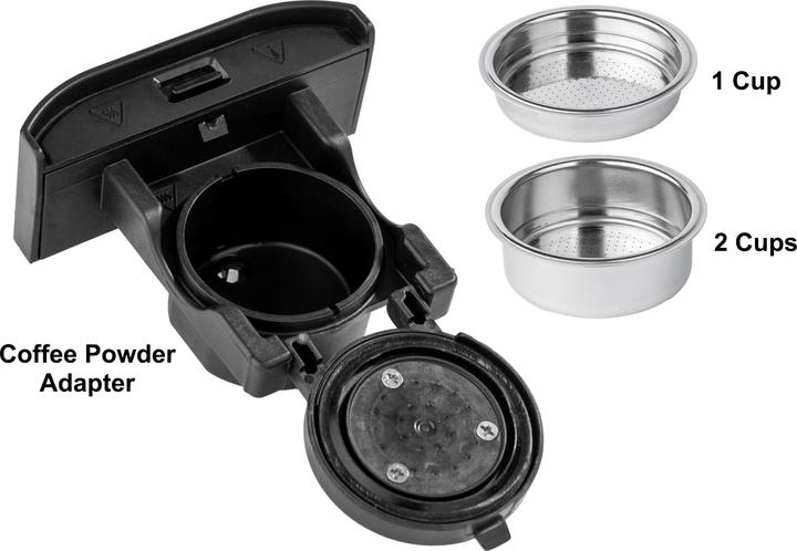 Produktbild Tornado Kapselmaschine TCM-7042-GS / 5-in-1 Capsule Coffee Maker Schwarz (NESCAFÉ Dolce Gusto, Lavazza Blue)