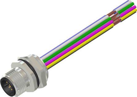 Immagine prodotto Rs Pro Connettore M12 rotondo Plug 12 pin / 1,5A, montaggio a pannello IP 67