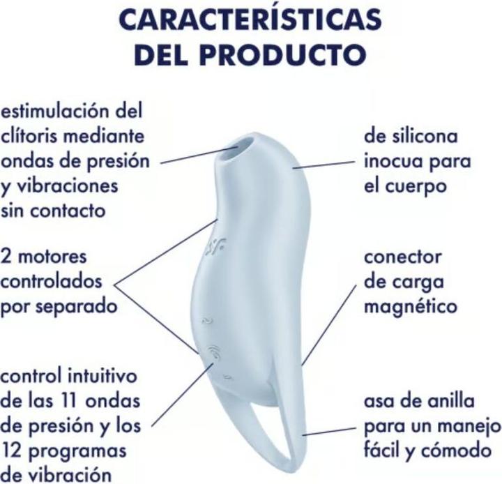 Valeurs nutritives et ingrédients Satisfyer Pocket Pro 1 Stimulateur Clitoridien Bleu Clair