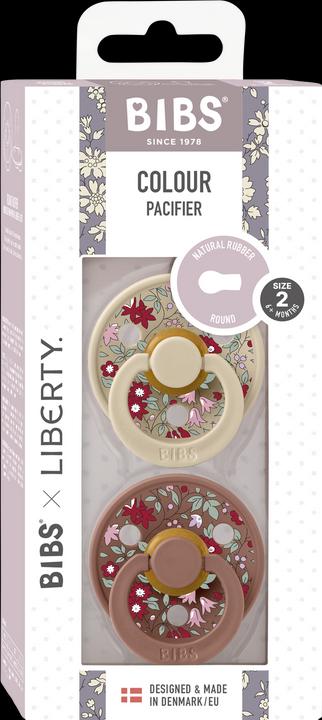 Immagine prodotto Bibs Colore x Liberty Nuggi 2 PACK Lattice Camomilla prato rotondo 6-12m Miscela di legno (2 x, 6 - 12 M.)
